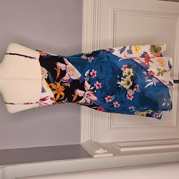 Guess Georgiana Wild Flora Print Chiffon Mini Dress - Picture 10 of 15